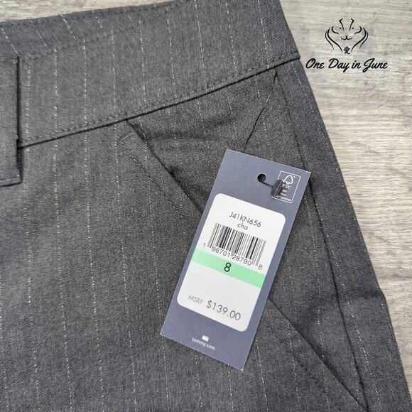 Tommy Hilfiger Striped Wide Leg Cargo Pants Size 8 - Picture 2 of 6